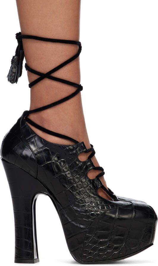 Vivienne Westwood Black Ghillie Heels - Picture 3