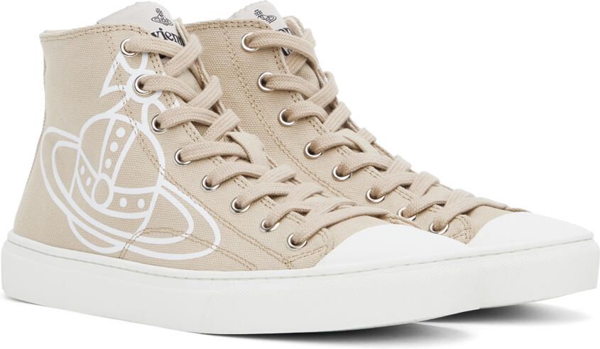 Vivienne Westwood Beige Plimsoll High Top Sneakers - Picture 2