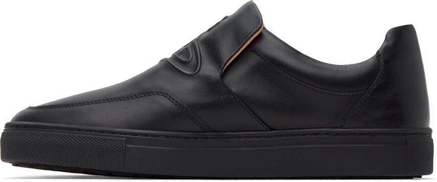 Vivienne Westwood Black Embossed Slip-On Sneakers - Picture 6