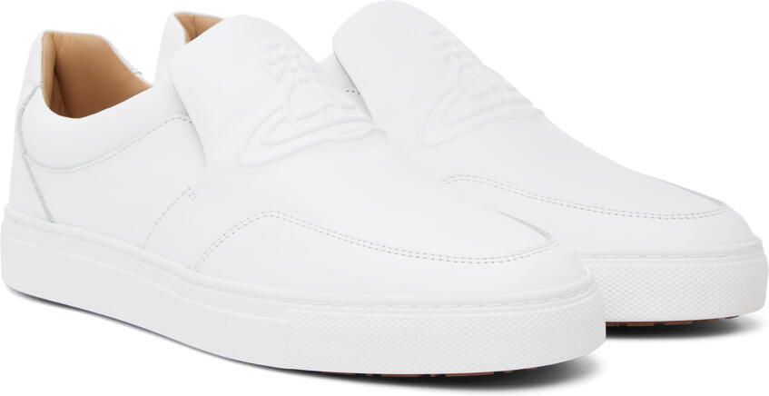 Vivienne Westwood Black Embossed Slip-On Sneakers - Picture 4