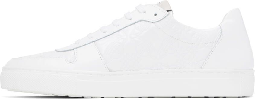 Vivienne Westwood White Embossed Sneakers - Picture 3