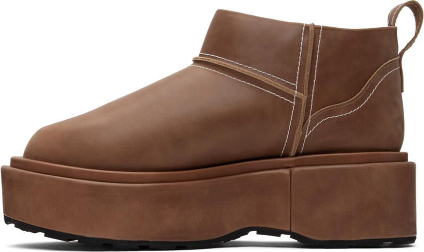 We11done Brown Pull-Loop Boots - Picture 3