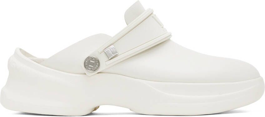 Wooyoungmi White Embossed Clogs