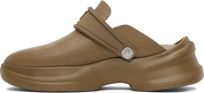 Wooyoungmi Beige Embossed Clogs - Picture 2