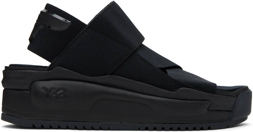 Y-3 Black Rivalry Sandals - Picture 10