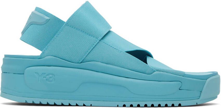 Y-3 Blue Rivalry Sandals - Picture 3