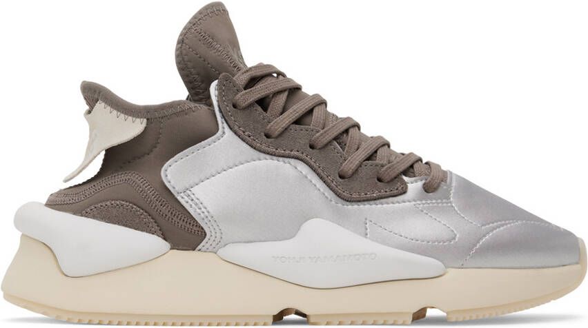 Y-3 Brown & Silver Kaiwa Sneakers - Picture 5
