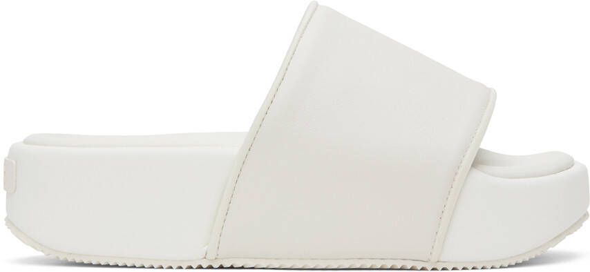 Y-3 Off-White Cushioned Platform Slides - Picture 3