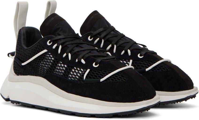 Y-3 Black & White Shiku Run Sneakers - Picture 2