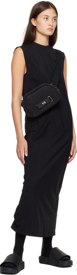 Y-3 Black Leather Platform Slides - Picture 7