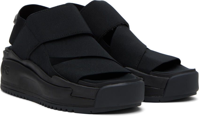 Y-3 Black Rivalry Sandals - Picture 2