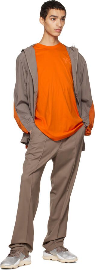 Y-3 Brown & Silver Kaiwa Sneakers - Picture 4