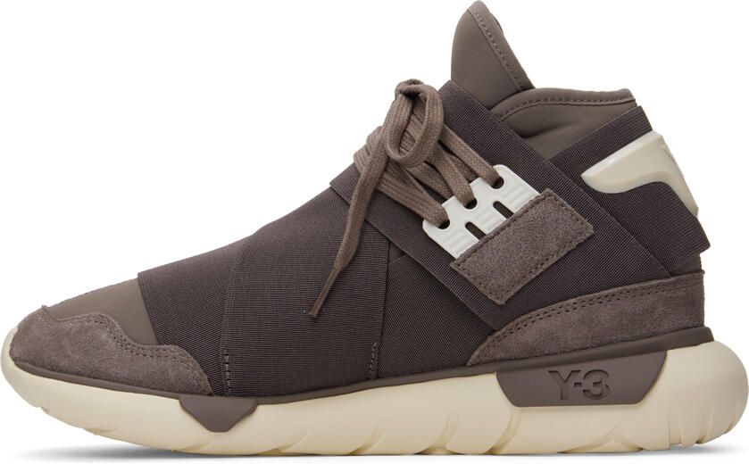 Y-3 Taupe Qasa High Sneakers - Picture 3