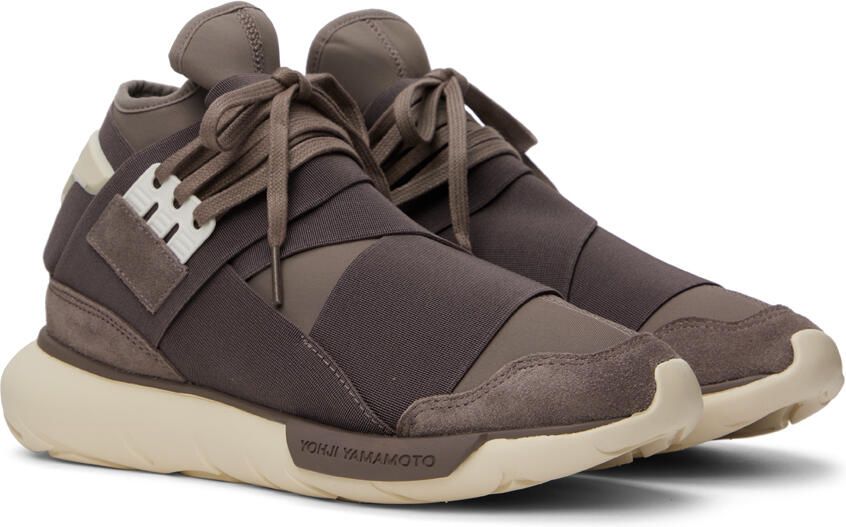 Y-3 Taupe Qasa High Sneakers - Picture 2
