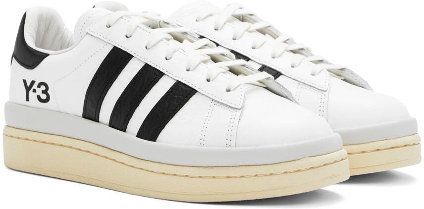 Y-3 White Hicho Low-Top Sneakers - Picture 2