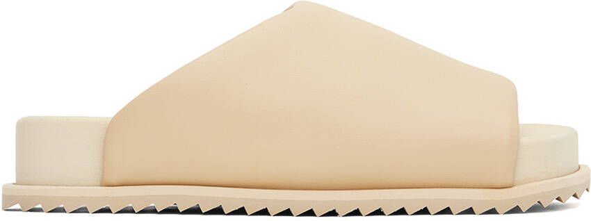 YUME Beige Finn Slides - Picture 5