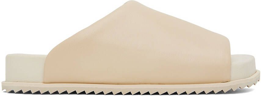 YUME Beige Finn Slides - Picture 4
