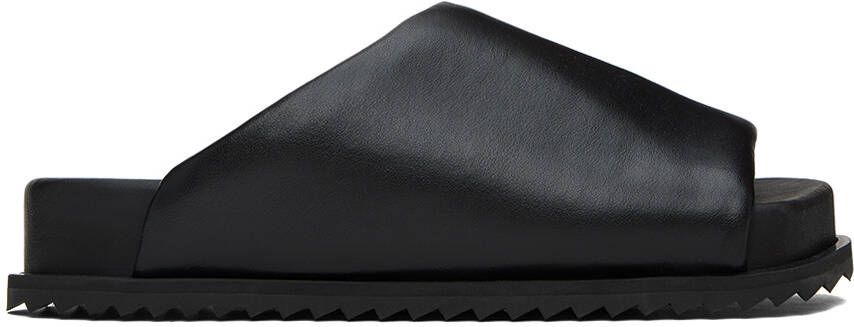 YUME Black Finn Slides - Picture 4