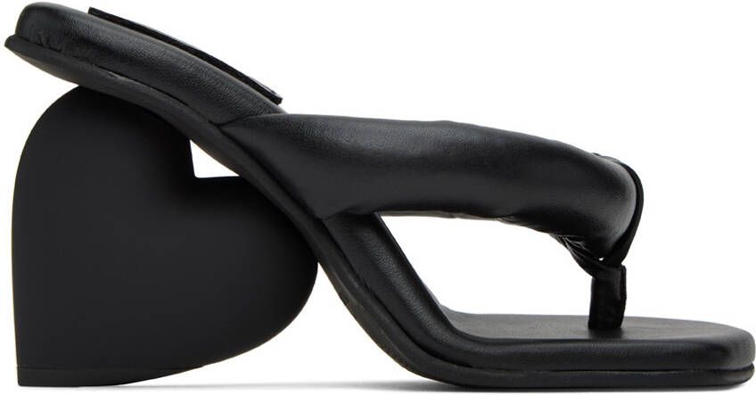 YUME Black Love Heeled Sandals - Picture 5