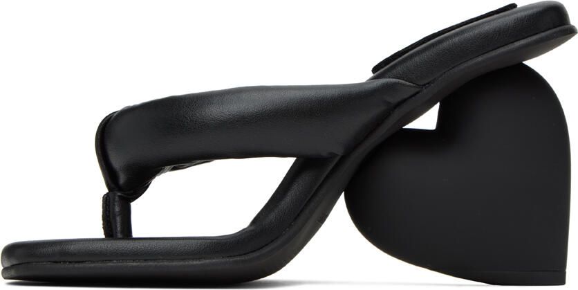 YUME Black Love Heeled Sandals - Picture 3
