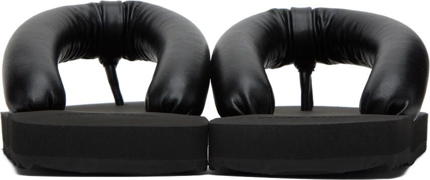 YUME Black Suki Flat Sandals