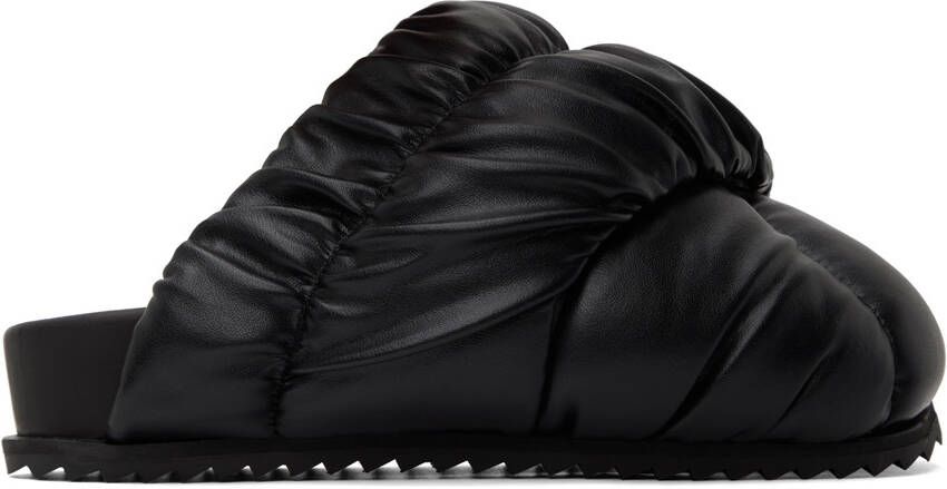 YUME Black Tent Mules - Picture 5