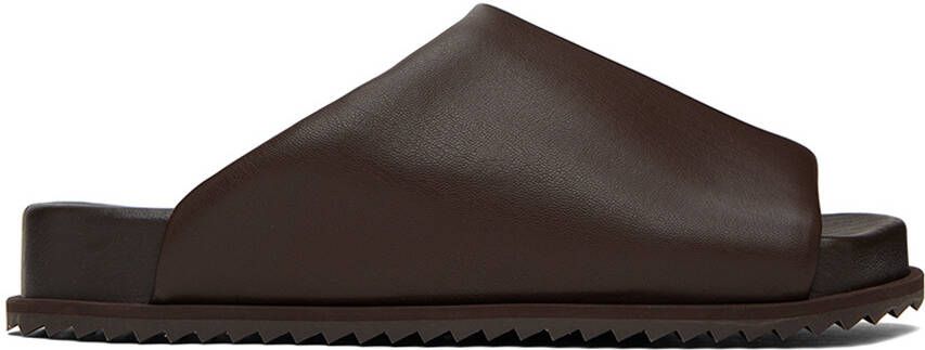 YUME Brown Finn Slides - Picture 4