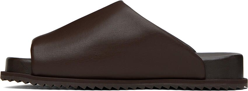 YUME Brown Finn Slides - Picture 3