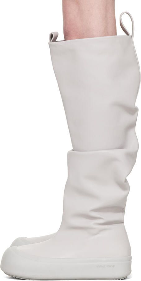 YUME Gray Fisher Faux-Leather Boots - Picture 7