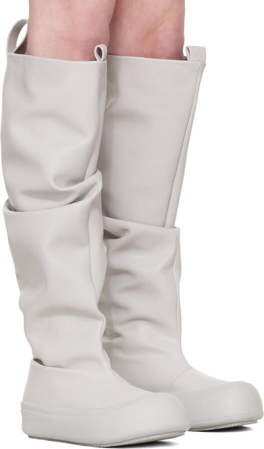 YUME Gray Fisher Faux-Leather Boots - Picture 2