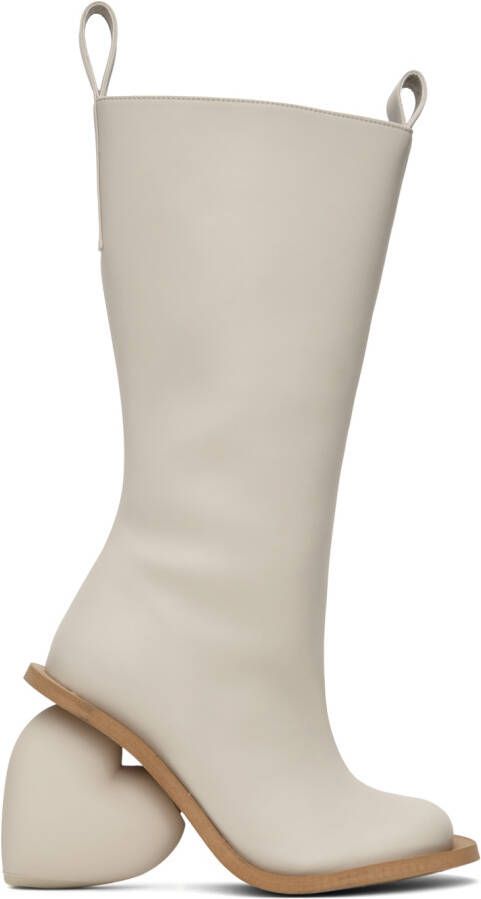 YUME Off-White Love Boots - Picture 5