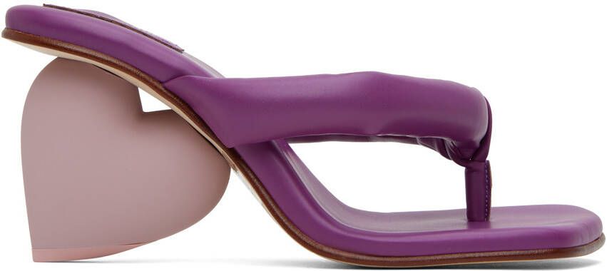 YUME Purple Love Heeled Sandals - Picture 4