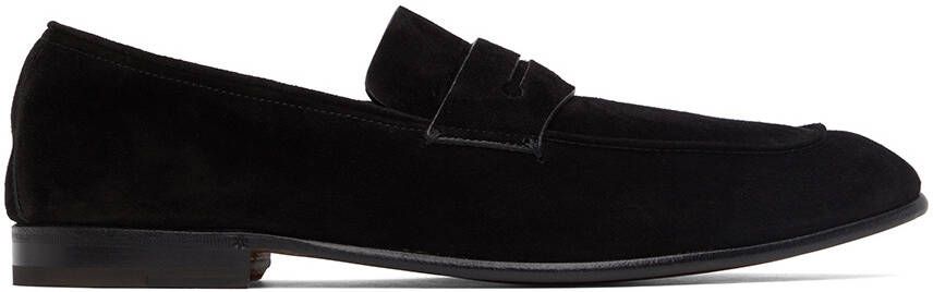 ZEGNA Black 'L'Asola' Penny Loafers