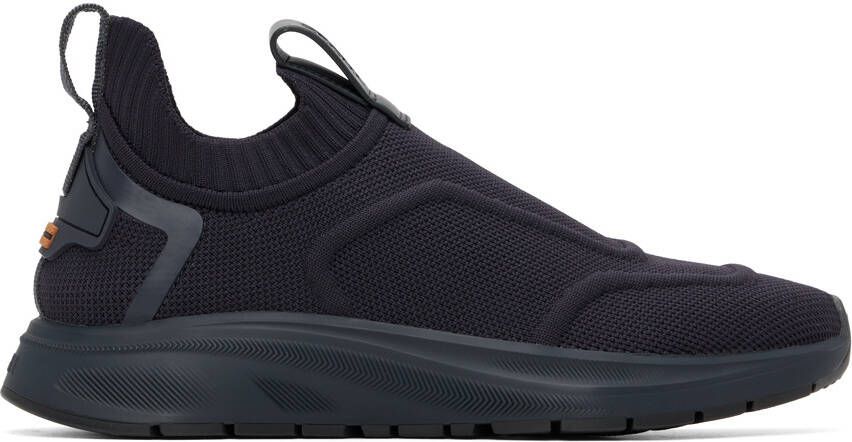 ZEGNA Navy Slip-On Sneakers - Picture 5