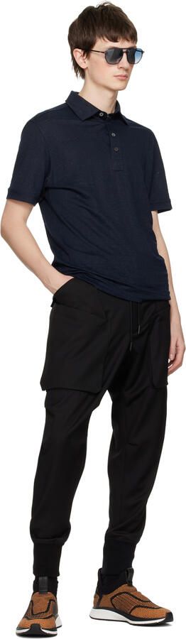 ZEGNA Black & Orange Slip-On Sneakers - Picture 4