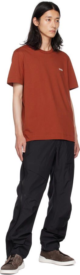 ZEGNA Brown Triple Stitch Sneakers - Picture 4