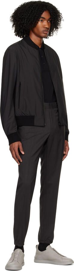 ZEGNA Gray Triple Stitch Sneakers - Picture 4