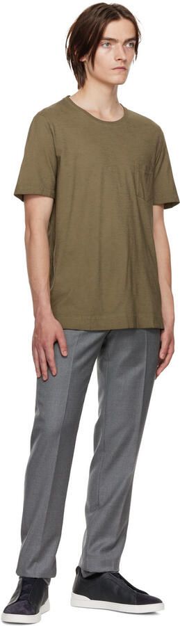 ZEGNA Navy Triple Stitch Sneakers - Picture 4