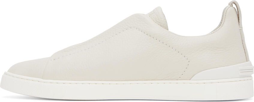 ZEGNA Off-White Triple Stitch Sneakers - Picture 3