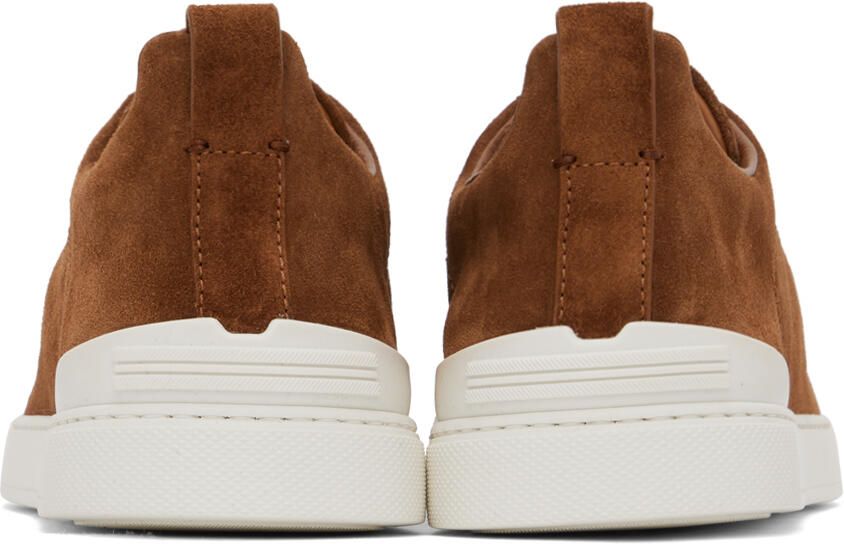 ZEGNA Tan Triple Stitch Sneakers